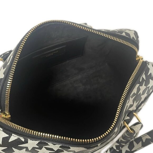 Auth SAINT LAURENT PARIS Baby Duffle 400422 Black Cream Leather - Handbag - Picture 8 of 12
